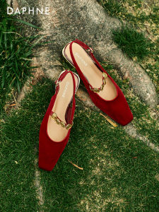 Daphne | Red Womens Flat Sandals Outdoor Summer