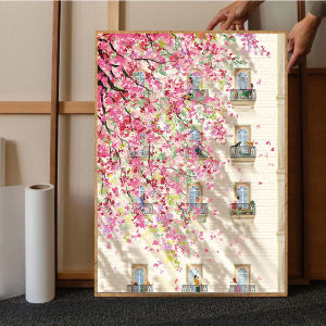 Healing Spring Diamond Painting Full Drill 2025 New Model Living Room High-End Sensation Beautiful Scenery Decorative Artwork Cross Stitch with Frame