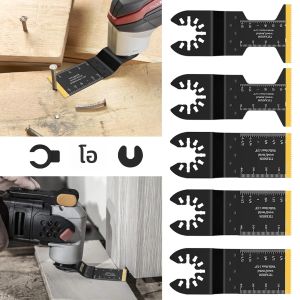 ใบเลื่อยไทเทเนียมสำหรับเครื่องมืออเนกประสงค์ 5 ชิ้น สำหรับตัดโลหะ ใบมีดอเนกประสงค์สำหรับโลหะอ่อน เล็บ และวัสดุแข็ง