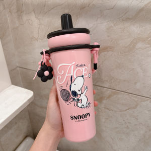 Cốc Nước Cách Nhiệt Dung Tích Lớn Snoopy Bằng Gốm Cốc Nước Có Ống Hút Thiết Kế Thời Trang Cho Nữ Cốc Nước Giữ Nhiệt Cho Ngoài Trời