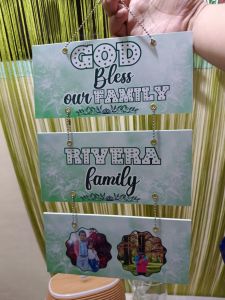 Cuztomized Hanging wall decor sintra board God Bless our Home