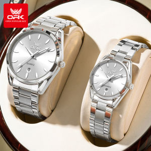 OPK 6038 Couple Watches Stainless steel Belt Deep Waterproof Calendar Hand Clock