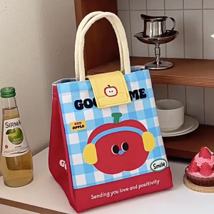 Cute Lunch Box Bag Office Workers Large Capacity Tote Bag Cartoon Insulated Fresh-Keeping Bag Student Bento Bag