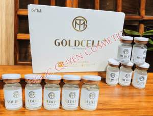 [Hộp 10 lọ x 35ml] Tinh chất dưỡng da căng bóng da DNA cá hồi GTM Gold Cell 8% (Mẫu mới)