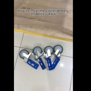 TTF Rack™ BOLTLESS RACK CASTOR WHEEL & BRACKET For install TTF Brand Boltless Rack (Loading Weight 37KG/wheel)