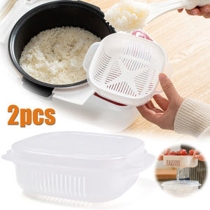 2pcs Rice Packing Storage Box Fresh-keeping Frozen Microwaveable Vegetable Rice Food Packaging Box Kitchen Tools