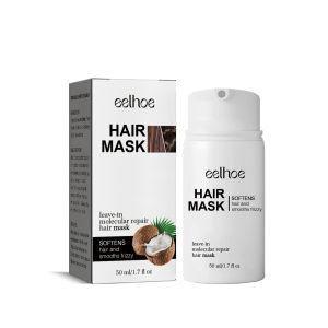 Eelhoe Coconut Oil Hair Mask Repairs Hair Nourishing Hair Mask Repair Damage Restore Soft Hair Keratin Collagen Repair Dryness And Smoothing Hair (50ml)