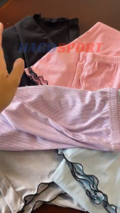 Seluar palazzo budak seluar panjang selesa kids long pants palazzo girl wide leg pants wave cut design pants
