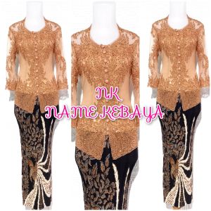 set kebaya wisuda kebaya kerah sunda lengan 7/8