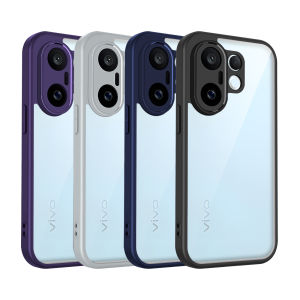 Vivo X200 FE V2503 Case Air Cushion Shockproof Silicone Bumper Clear Matte Back Cover Hard Phone Case for Vivo X200 FE X200FE 5G