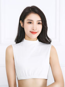 Spring & Fall Winter Pure Color Middle and Low Collar Detachable Collar Womens All-Matching Pullover Thermal Knitting Pile Collar Shirt Base Fake Collar