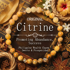 【Gift/Wealth】Citrine Stone Original Bracelet Lucky Charm Wealth Natural Citrine Beads Bracelet For Men And Women Handcrafted Jewelry Abundance Success Happiness Birthday Graduation Anniversary Thanksgiving Day Best Gift