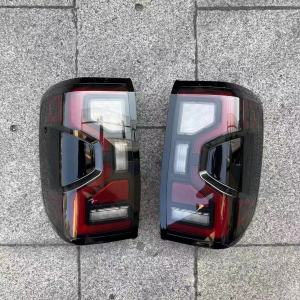 A pair Auto Led Taillights For Ford Ranger T9 Next GEN 2022 2023 PX4 Smoked Black Rear Light Lamp Pickup Truck Accessories