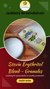 Greendahan Stevia Blend (with Erythritol) Granules 2x Sugar Sweetness 250g - Keto Friendly Sweetener NO MALTODEXTRIN