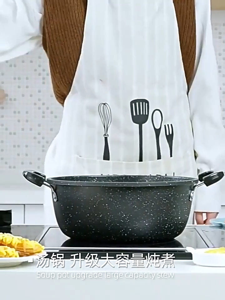 Maifan Stone Non Thick Soup Pot 26CM/30CM Large Capacity Multifunctional Soup Pot Induction cooker gas stove universal Kitchen Cooking Utensils