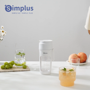 SimplusPink Juicer Wireless Portable Direct Drink Cup 400mL Capacity Multifunctional Blender 12-Blade Cutter Fruit and Vegetable Juicing