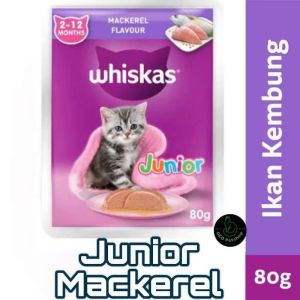 Pouch Whiskas Junior Sachet 80gr ALL Varian Cat Wet Food Kitten Makanan Kucing Basah Wiskas