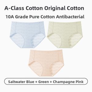 MiiOW | Pure Cotton Womens Underwear Triangle High Slit Breathable Antibacterial Comfortable Briefs Mid Waist Youth Summer Shorts