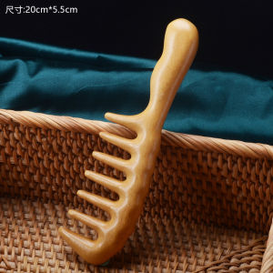 Thảm Cọ Gỗ Đàn Hương Dày Răng Lớn Dùng Cho Phụ Nữ Dùng Để Xoa Bóp Đầu Và Làm Xoăn Tóc Tại Nhà