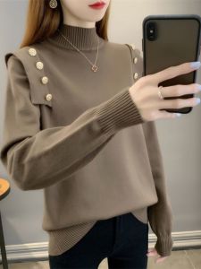 Loose Slim Looking [40.00 Kg-100.00 kg] Pullover Half Turtleneck Knitting Bottoming Shirt Womens Fall and Winter New Arrival Fashionable Sweater