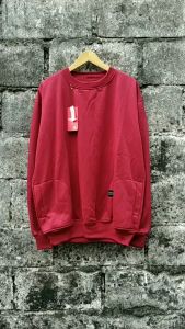 Sweater Jumbo Pria Wanita Big Size Polos Crewneck Cowok Cewek Oversize XXL XXXL XXXXL Premium 16 Warna