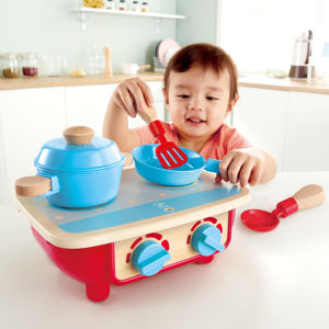 Hape | Simulated Kitchen Set with Pots Pans and Induction Cooker for Childrens Intellectual Development