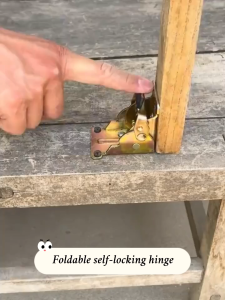 🚚ร้านอยู่กทม🚚บานพับล็อคขาโต๊ะ บานพับขาโต๊ะแบบพับได้ 90 /180 องศา ฉากยึดขาโต๊ะพับ บานพับ 90 องศาบานพับล็อคในตัว บานพับเฟอร์นิเจอร์พับได้ อุปกรณ์เสริมสําหรับเฟอร์นิเจอร์ （มาพร้อมกับสกรู 10 ตัว）