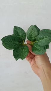 Artificial Rose Leaves Plant Leaves High end Handicraft DIY Green Leaf Decoration Fake Rose Leaf