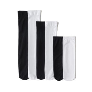 JIAZINI | Black Summer Thin Leggings Socks Pressure Slimming Mid-calf Socks