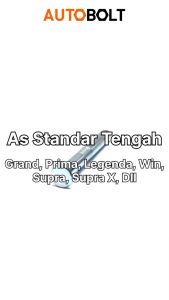 As Standar Tengah Grand & Prima & Legenda GL 100 Pro Pejal & C70 & C 700 & C 800 & Astrea 800 & Win & Supra & Supra X & Supra Fit & Setandar Standart Standard