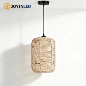 Đèn Treo LED Mây Tre Đan Phong Cách Boho JOYINLED Đèn Thả Tự Nhiên Đèn Trần Nhà Nông Thôn Cho Đảo Bếp Bàn Ăn