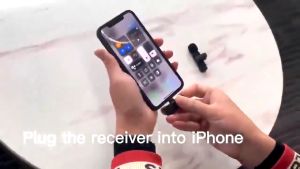 2 in 1 K9 Wireless Lavalier Microphone Portable Audio Video Recording Mini Mic for iPhone Android Live Broadcast Gaming Phone Microfonoe