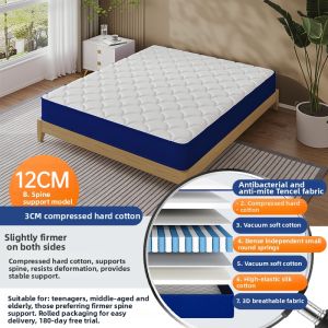 Memory Foam and Latex Independent Spring Mattress 12/15cm
