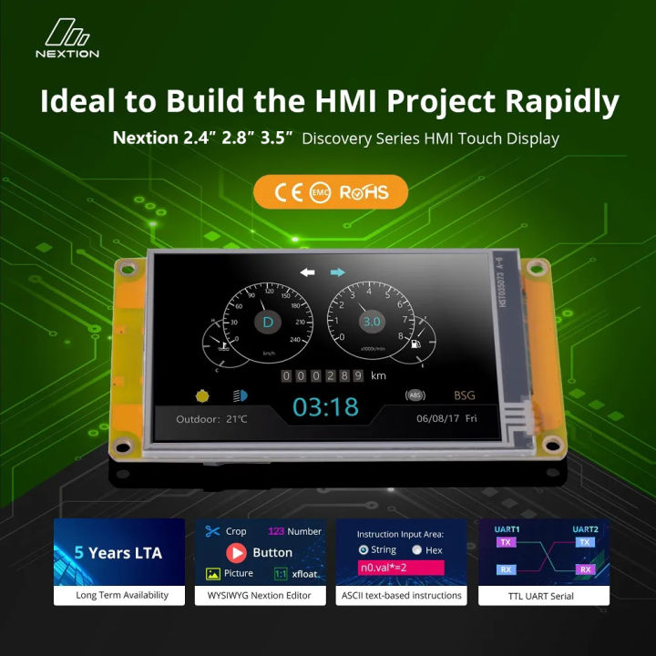 Nextion Discovery Series 2.4″ 2.8″ 3.5″ HMI Touch Display Smart LCD-TFT ...