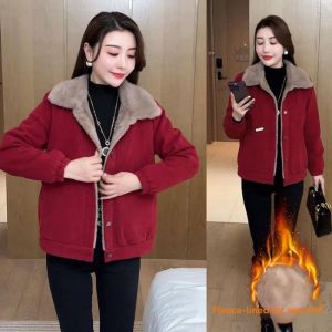 QIAOXIZI | Warm & Thick Winter Coat for Women Plus Size Loose Fit Slimming Concealing Moms Coat