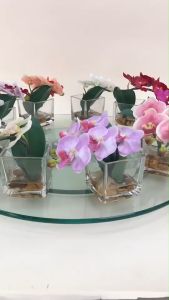 ดอกไม้ปลอมขนาดเล็ก พร้อมแจกัน กล้วยไม้ แจกันแก้ว แบรนด์ - สำหรับการเก็บดอกไม้ในสร้างและฟื้นฟู