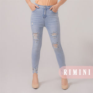 RIMINI - Bawahan Wanita Celana Jeans Panjang Denim Casual Ripped Strech 26-33 - Zevaya Pants - 5145