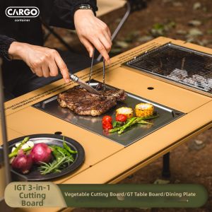 sui xin yu qie | Outdoor Slip-resistant Stainless Steel Cutting Board