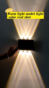 Solar Wall Light IP65 Waterproof Solar Lamp 6LED Garden Wall Lamp Street Landscape Garden Decor Lampu Dinding