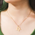 Cazador Heart Pentagonal Pendant Necklace For Women Geometric Stainless Steel Chain Necklaces Jewelry Wholesale 2024 New Arrival. 