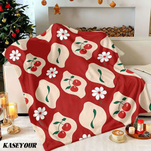 Beast Kingdom | Cherry Daisy Winter Summer Flannel Blanket Throw Fleece Soft Fuzzy Plush Cozy Fleece Blankets for Sofa Ideal Gifts