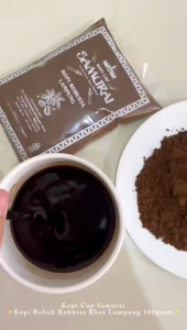 Kopi Cap Samurai - Kopi Bubuk Robusta Khas Lampung 100 Gram