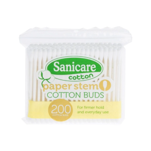 Sanicare Paper Stem Cotton Buds 200 Tips