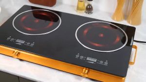 Silvercrest เตาคู่ภาษาอังกฤษ 3500W แท้เดินทางเซรามิกไฟฟ้า - แม่เหล็กไฟฟ้า