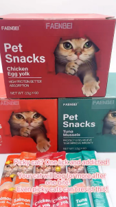 Creamy Cat Stick Treat 60pcs | Lickable Cat Snack Chicken Salmon Tuna
