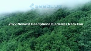 Skyblue Mini Neck Fan Bladeless Cooling USB Rechargeable Sports Fans Lazy Neck Hanging Fan Mini Kipas Kecil Cooling 无叶风扇