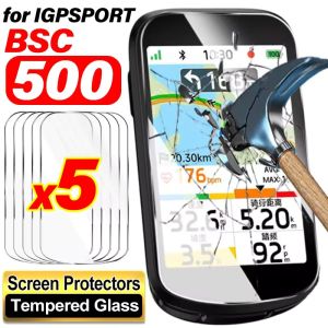 5Pcs Tempered Glass Screen Protectors For IGPSPORT BSC 500 9H Hardness Anti-Scratch Protective Film Cover for IGPSPORT BSC500