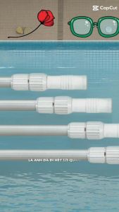 ด้ามดูดตะกอน Telescopic Pole สไลด์ยึดได้ 2 ท่อน Emaux