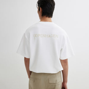 Jack Jones | Letter Print & Embroidered Stylish Loose Fit Ribbed Crewneck Shirt