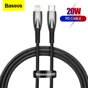Dây sạc nhanh iphone 20w Baseus - Cáp sạc ip chất liệu siêu bền có led sạc pin qua đêm an toàn cho IP14 12 13 11PRO MAX...